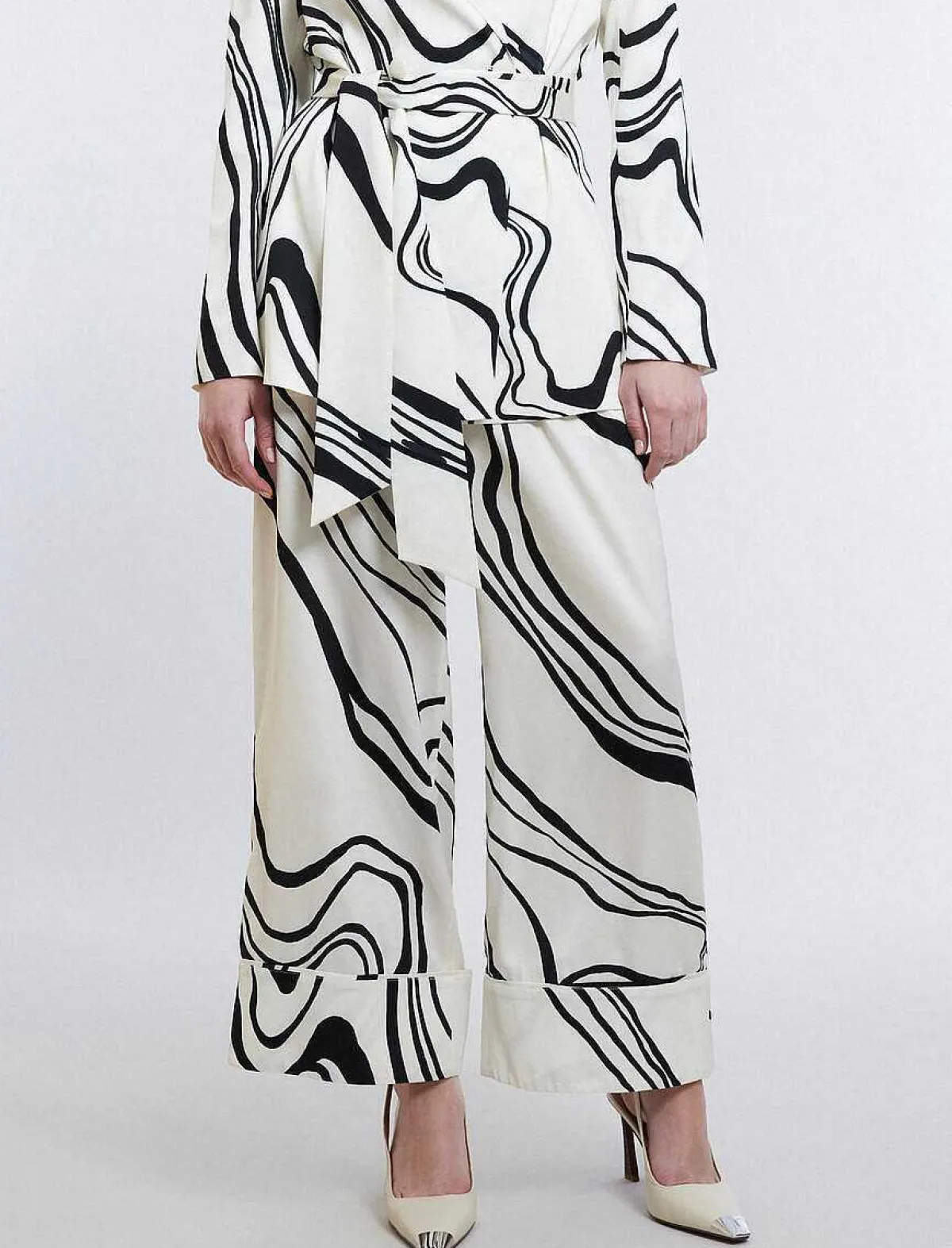 Cheap Abstract Print Pants Women Pantalones