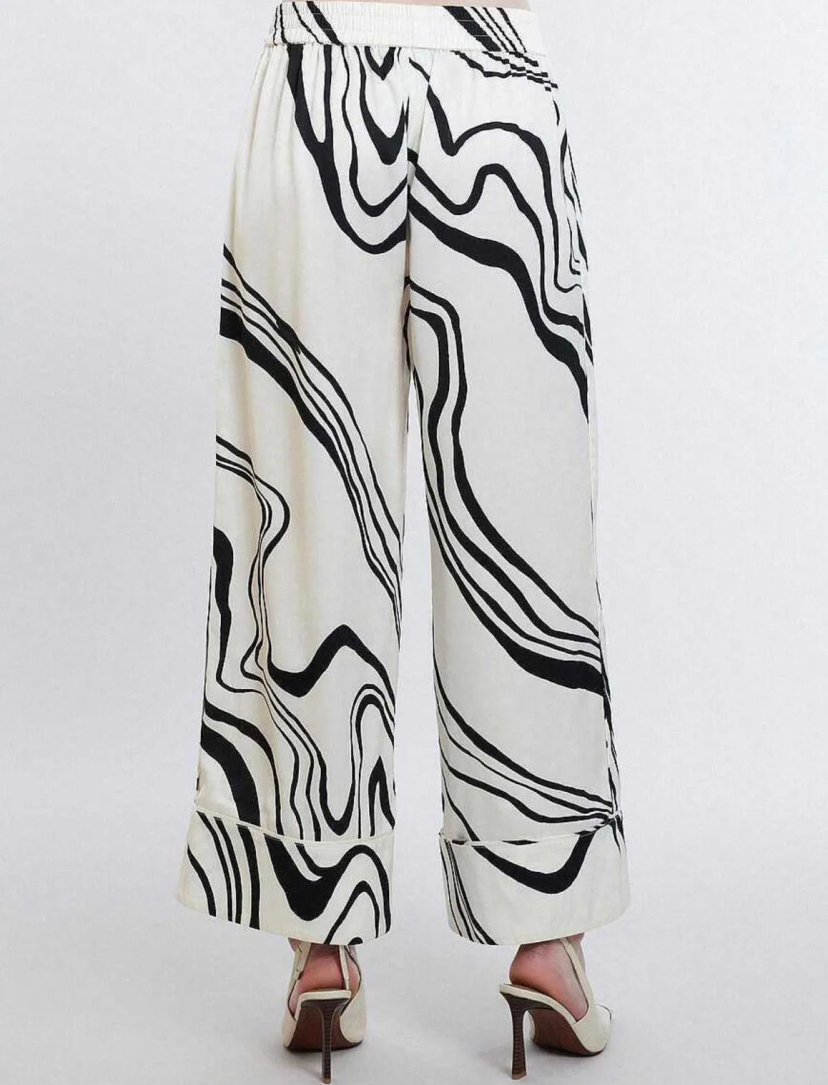 Cheap Abstract Print Pants Women Pantalones