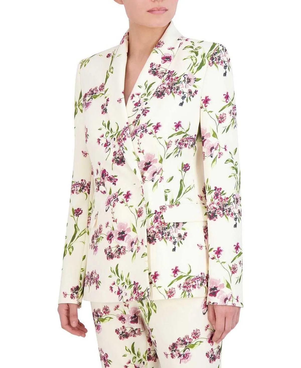 Cheap Blazer With Floral Solapa Women Outerwear