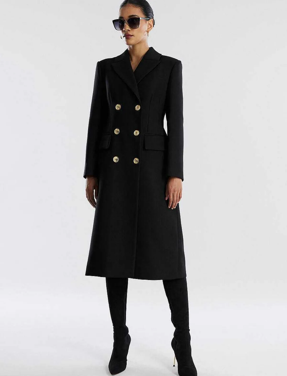 Best Classic Shelter Double Button Fit And Flare Women Outerwear