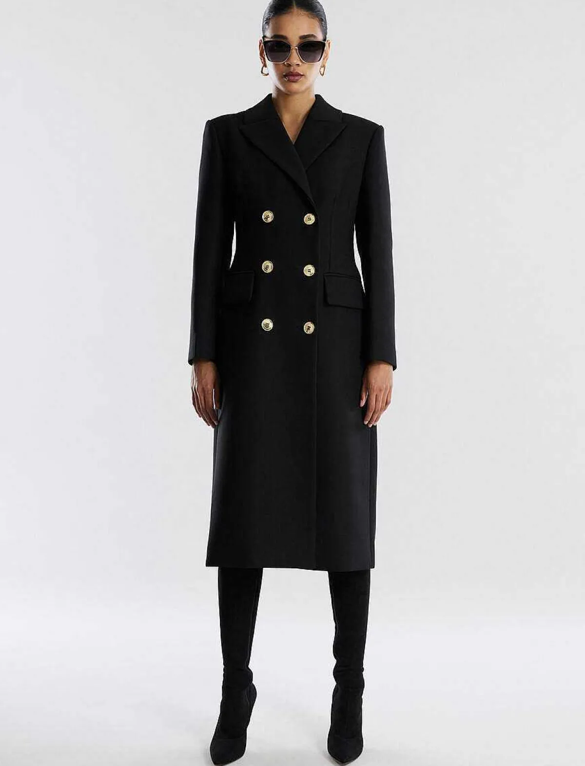 Best Classic Shelter Double Button Fit And Flare Women Outerwear