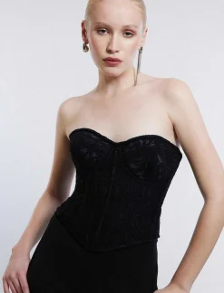 Outlet Closed Bustier Blouse Women Tops