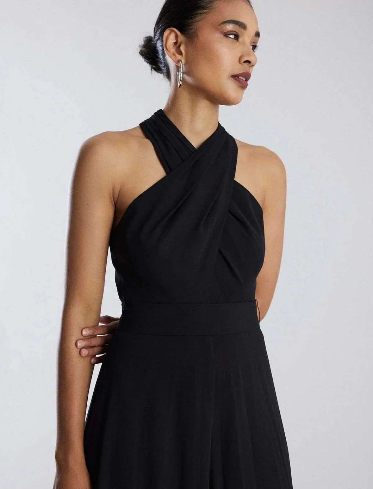 New Crossed Halter Jumpsuit Pierna Ancha Women Jumpsuits Rompers