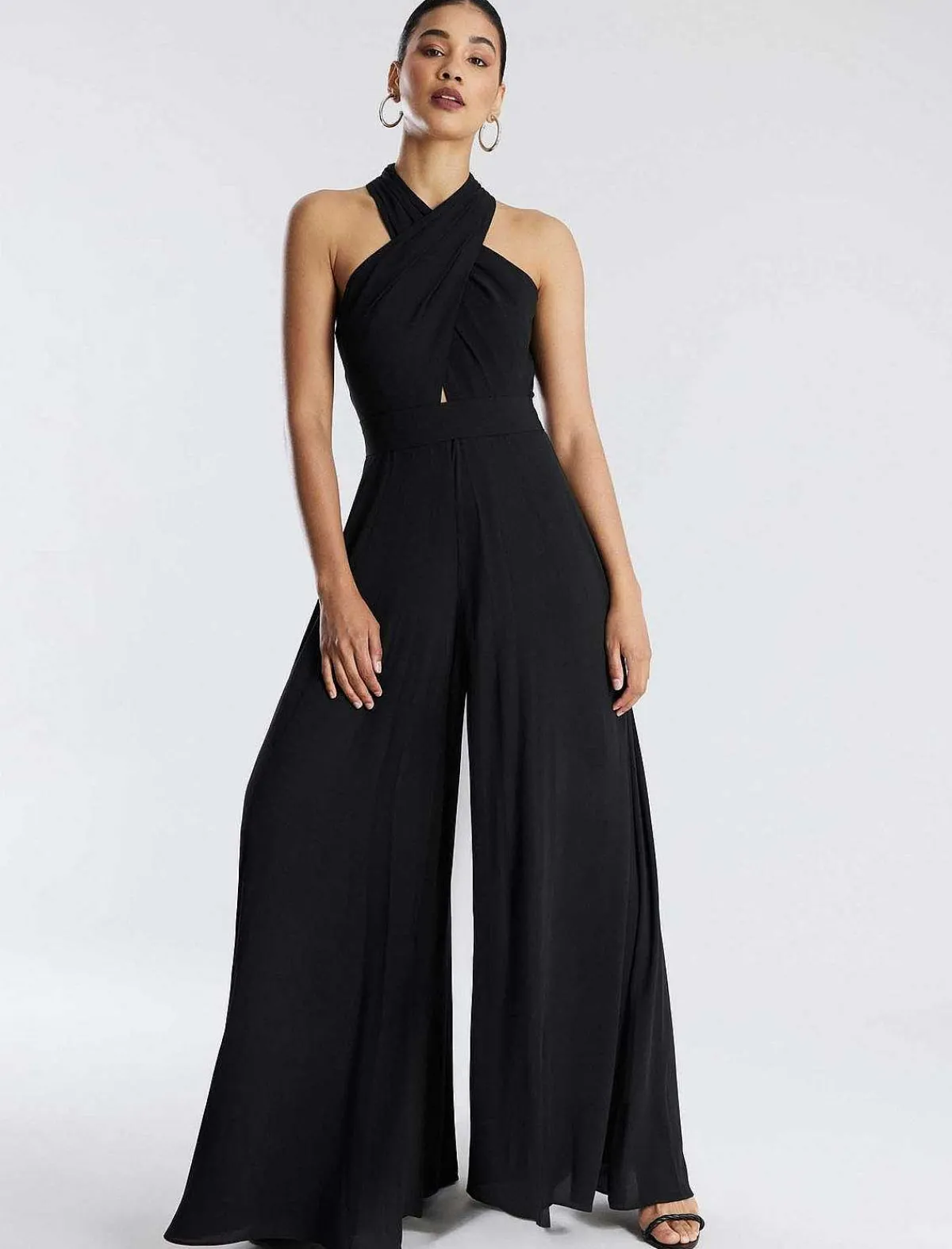 New Crossed Halter Jumpsuit Pierna Ancha Women Jumpsuits Rompers