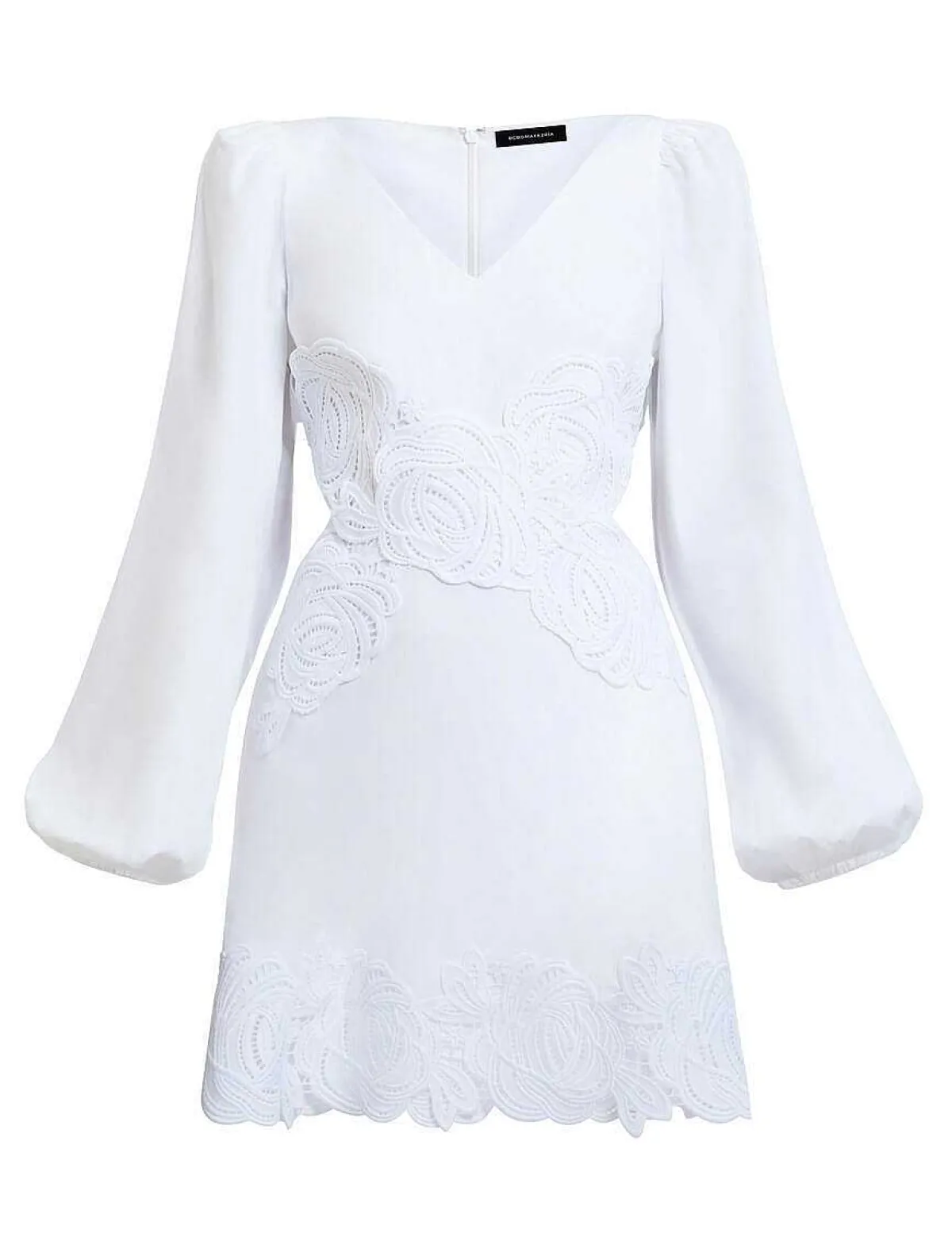 Sale Cutout Large Sleeve Short Dress With Encaje Women Cocktail