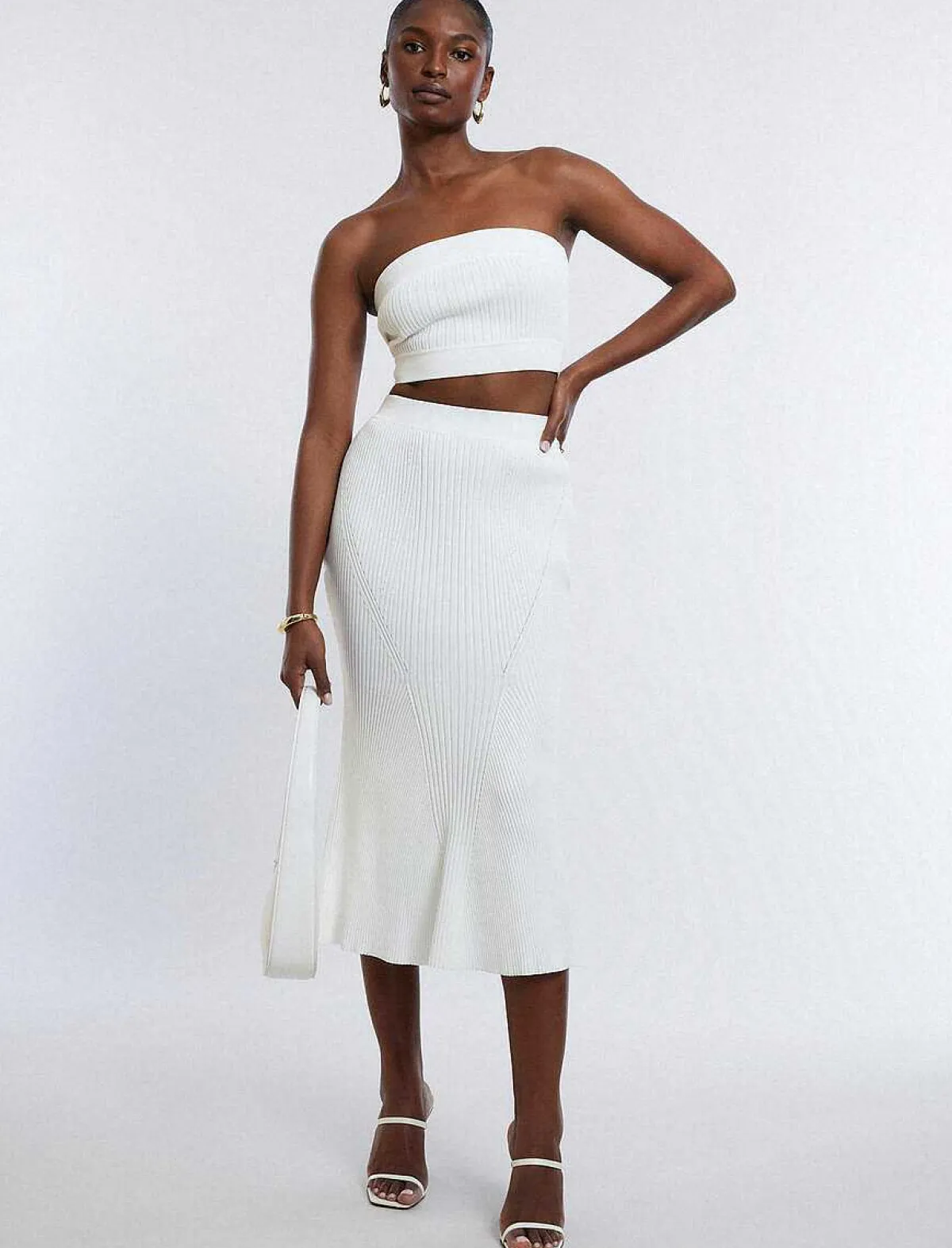 Flash Sale Falda Punto Corte Sirena Women Skirts
