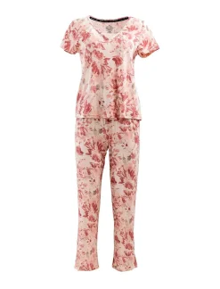 Fashion Floral Print Large Pajama Set Women Pajamas