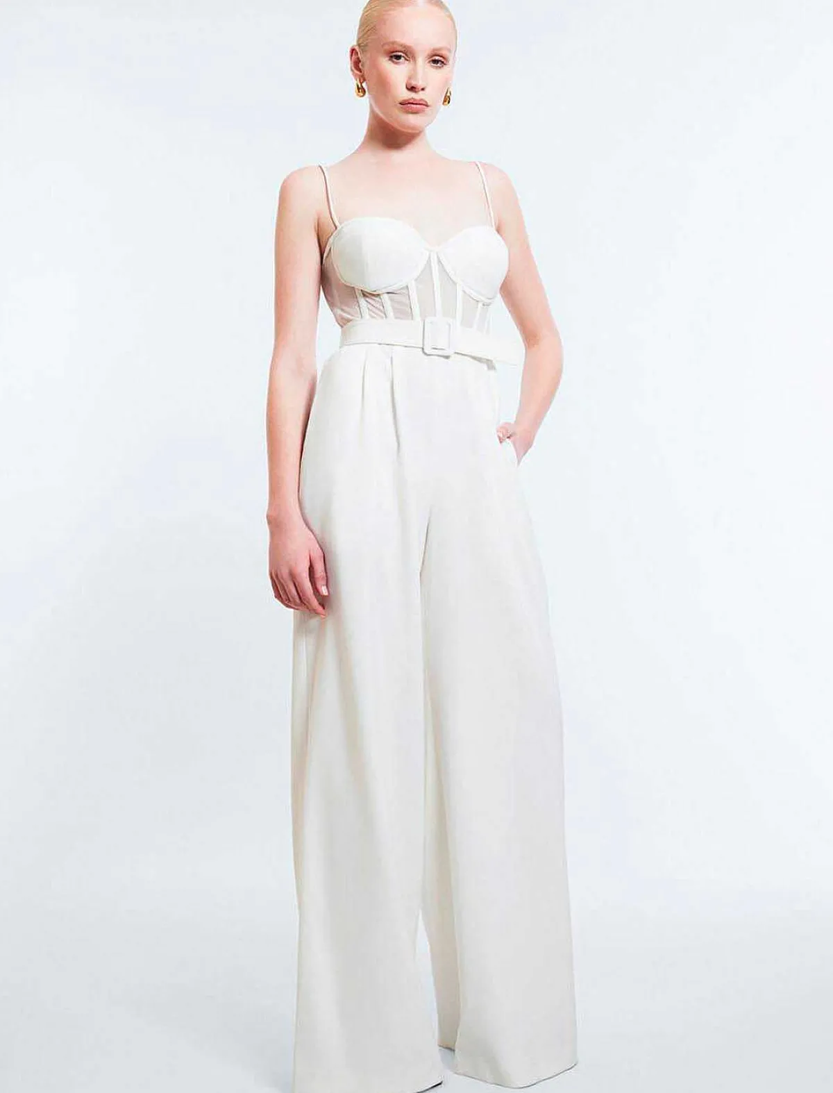 Discount Jumpsuit Bustier Pierna Ancha Women Jumpsuits Rompers