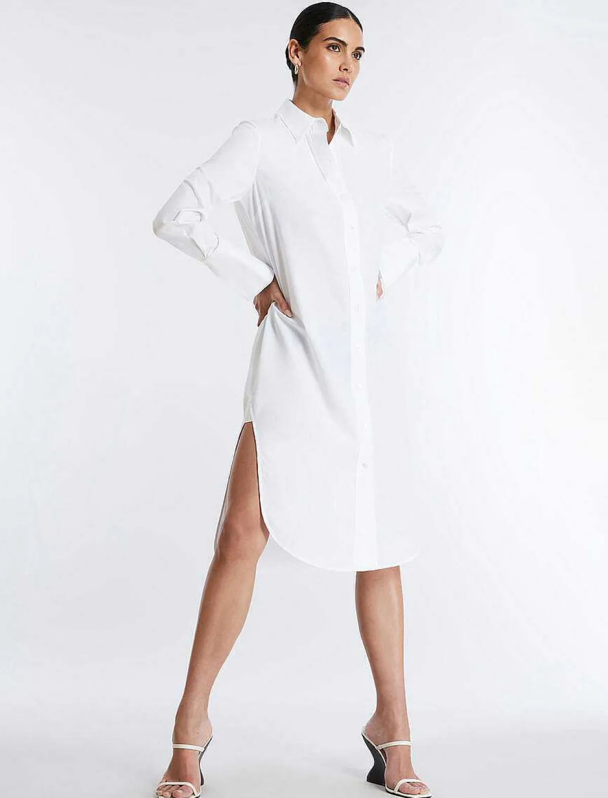 New Large Popelin T-Shirt Dress Women Casual
