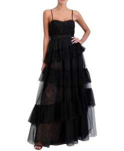 Hot Large Tul Y Encaje Bustier Dress Women Night