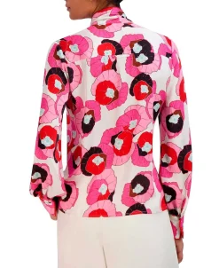 Cheap Lazada Floral Satin Shirt Blouse Women Tops