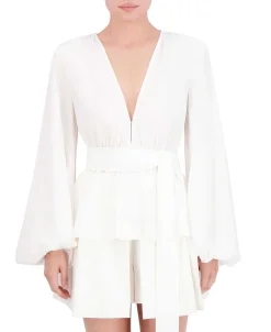 Discount Lazo Blouse Abulloned Sleeve Popelin Women Tops