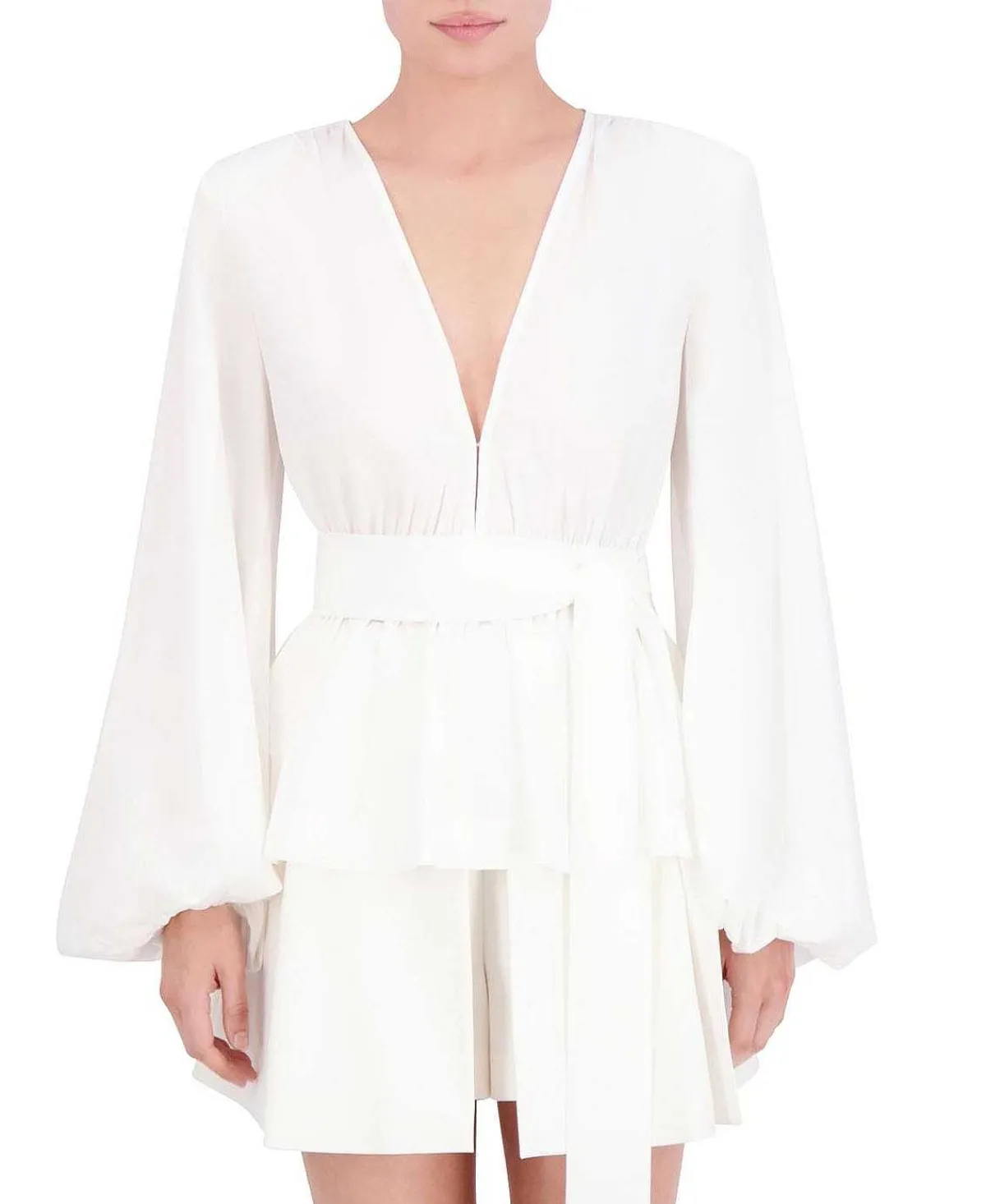 Discount Lazo Blouse Abulloned Sleeve Popelin Women Tops