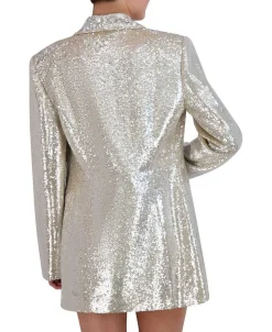 Sale Lentejuelas Straight Blazer Women Outerwear