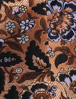 Best Sale Metallic Floral Jacquard Short Women Pantalones