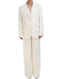 Clearance Oversize Blazer With Button Women Outerwear