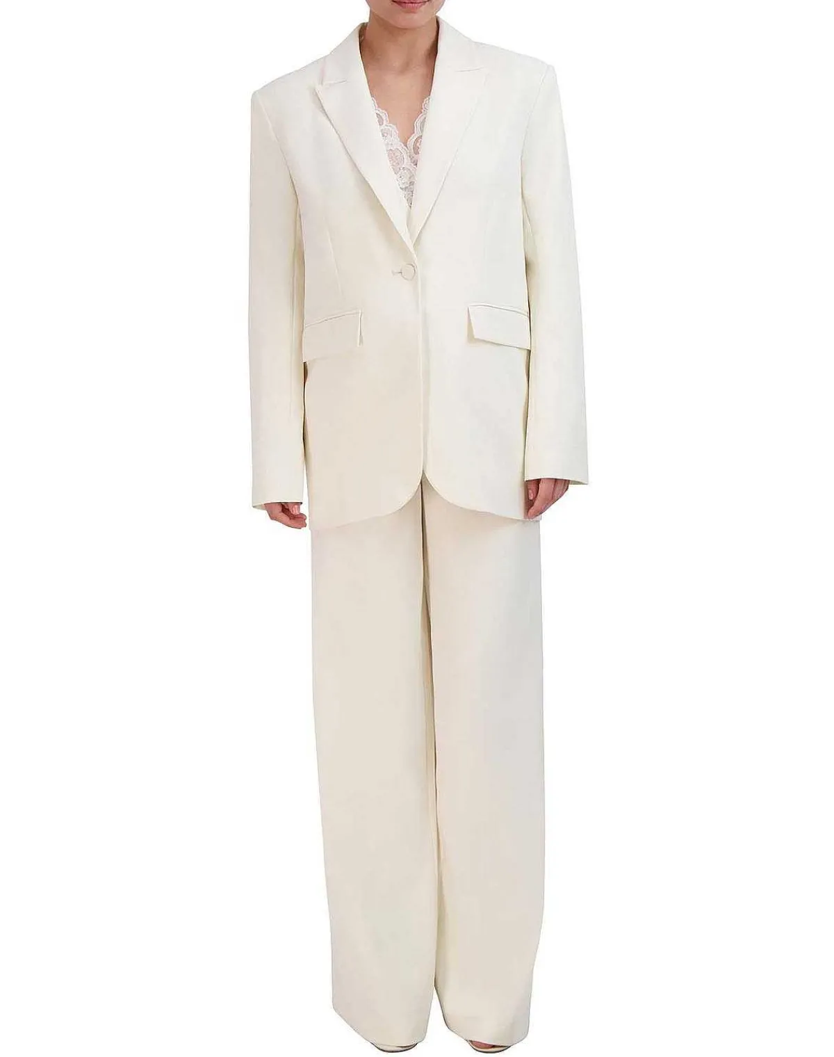 Clearance Oversize Blazer With Button Women Outerwear