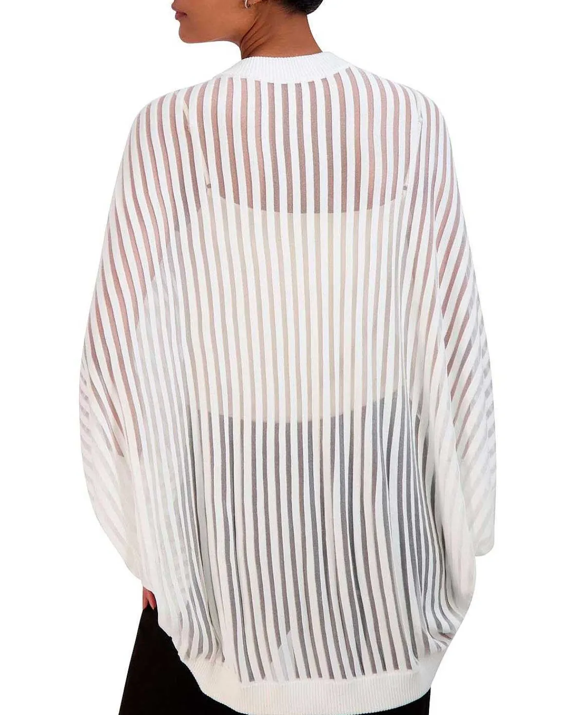 Sale Oversize Rayas Terciopelo Sweater Women Sweaters