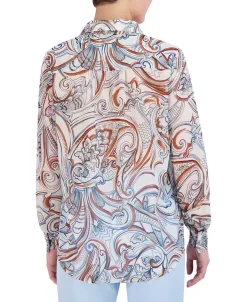 Fashion Paisley Print T-Shirt Blouse Women Tops