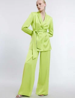 Online Pantalon Pierna Ancha At The Waist Women Pantalones