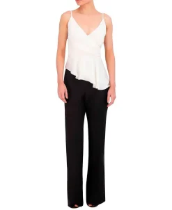 Hot Peplum Satin Asymmetric Blouse Women Tops