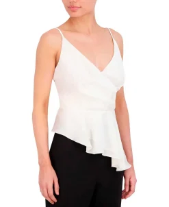 Hot Peplum Satin Asymmetric Blouse Women Tops