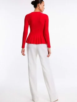 Discount Peplum Wide Sleeve Sweater Pullover Women Sweaters