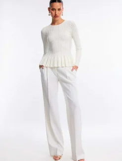 Outlet Peplum Wide Sleeve Sweater Pullover Women Sweaters