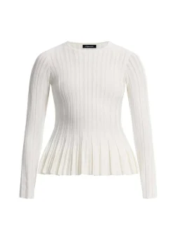 Outlet Peplum Wide Sleeve Sweater Pullover Women Sweaters