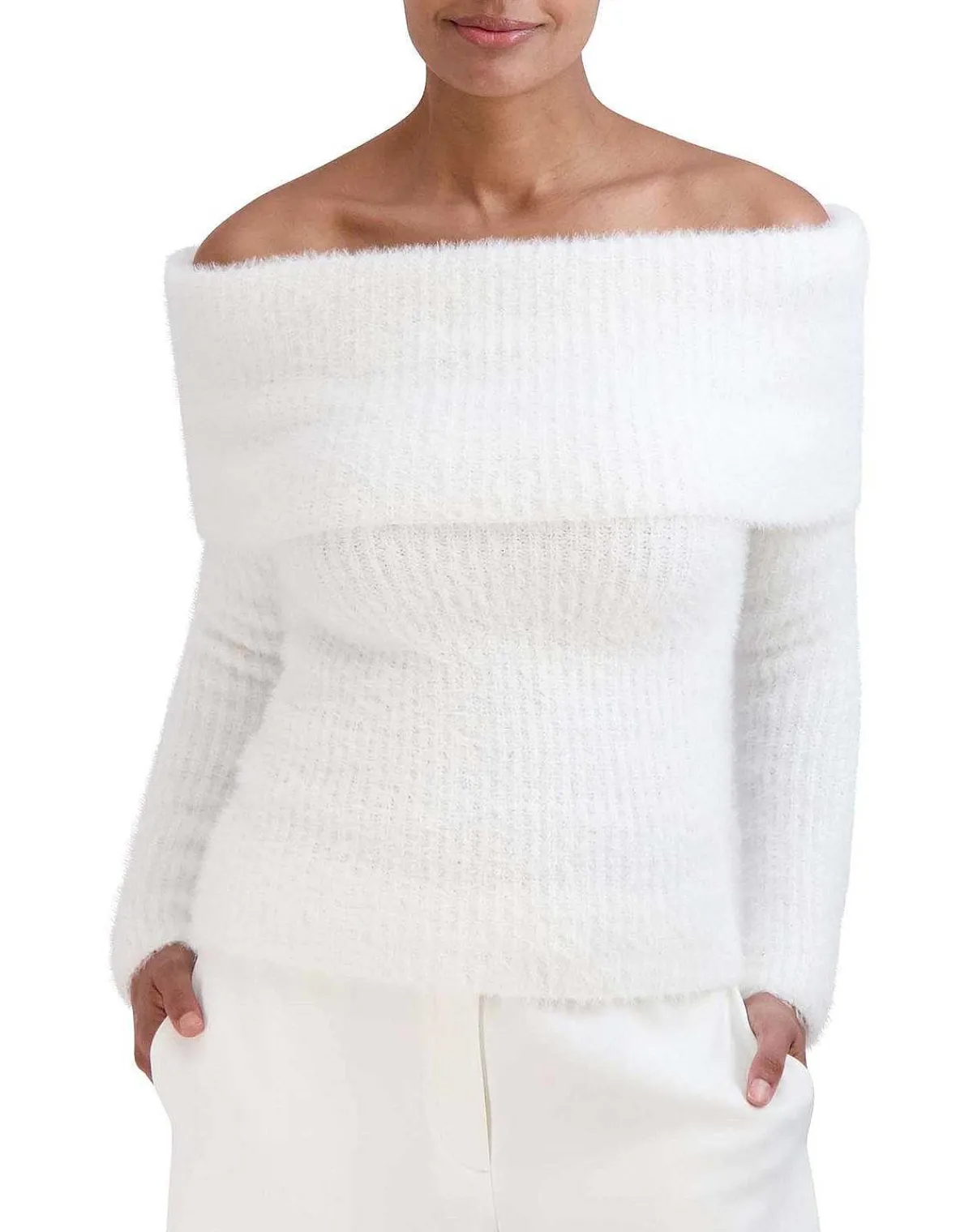 New Pullover Sweater Hombros Descubiertos Women Sweaters