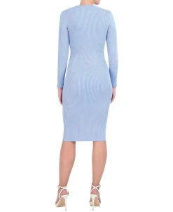 Best Punto Large Sleeve Sweater Dress Women Casual