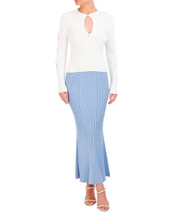 Cheap Punto Wide Sleeve Blouse Women Sweaters