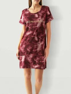 Clearance Round Neck Tie Dye Long Sleeve Shirt Women Pajamas