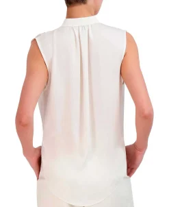 Sale Satina Blouse Cross Effect Drapeed Encaje Women Tops