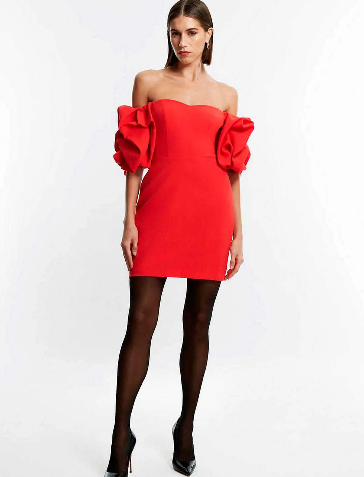 Online Short Hombers Dress Descubiertos Manga Globo Women Night