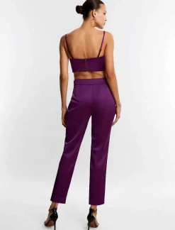 Hot Slim Fit Satin Pants Women Pantalones