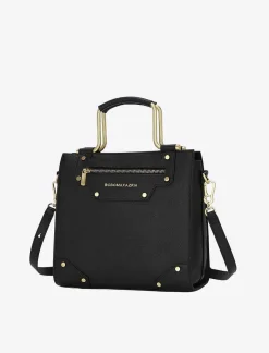 Outlet Square Geometric Satchel Pocket With Cremallera Women Pockets