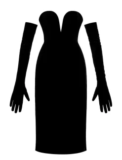 Cheap Terciofel Bodycon Dress With Guantes Women Night