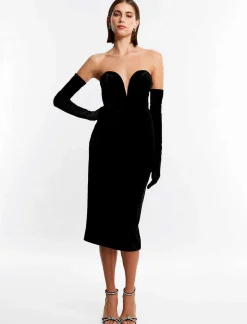 Cheap Terciofel Bodycon Dress With Guantes Women Night