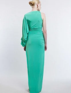 New Wide Asymmetric Dress With Opening Women Night