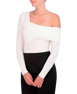 Best Wide Sleeve Asymmetric Blouse Women Tops