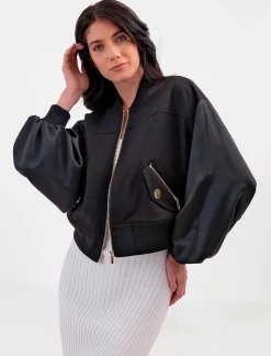 Discount Wide Sleeve Bomber Chamarra Women Outerwear