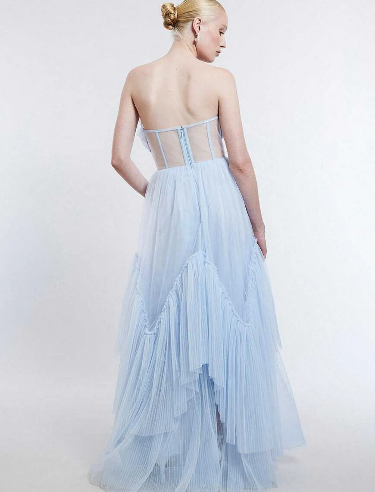 New Wide Tul Dress With Volantes Women Night